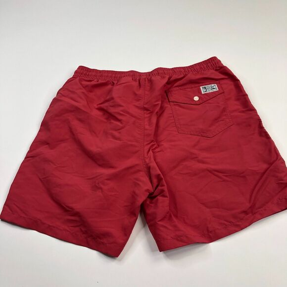 Polo Ralph Lauren LG (Fits 31W) Elastic Waist Brief Lined Swim Trunk 9" Shorts - Picture 1 of 6